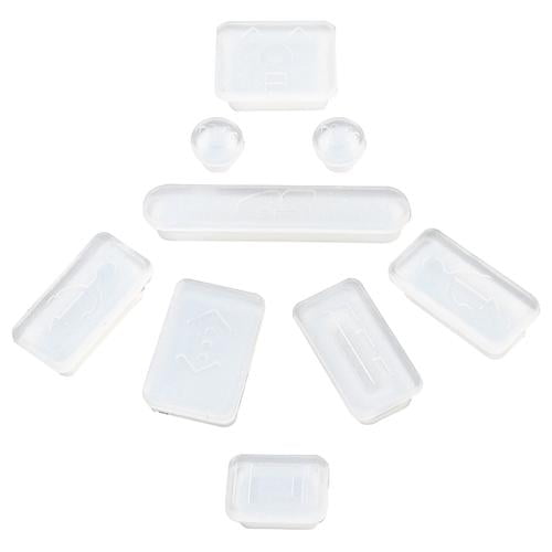 Clear eForCity/® 9-pieces Anti-dust Silicone Plug Cup Compatible With Apple/®MacBook/® Pro